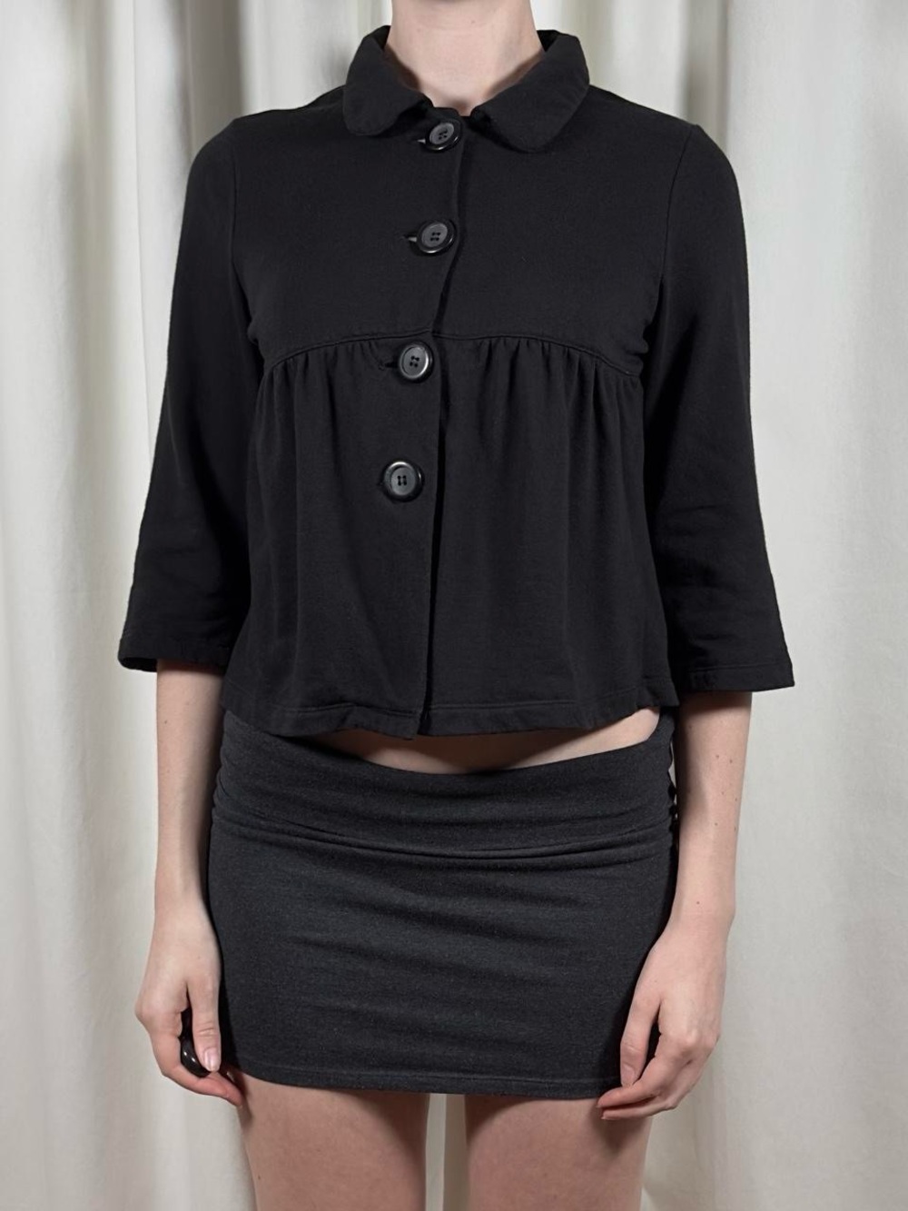 Button Front Babydoll Jacket - Picture 2 of 7